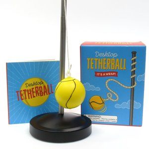 DESKTOP TETHERBALL Gift Set with 9" Metal Pole and 32 Page Booklet